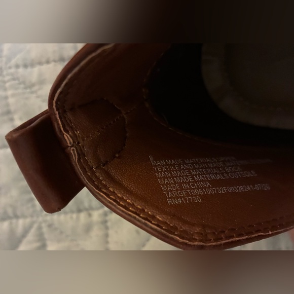 Universal Threads Ankle Boots Size 9 Shoes Brown Slides Low Heel Western-Style! - Picture 5 of 10